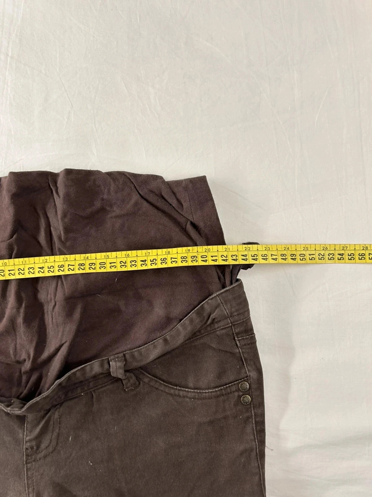Vintage bruine zwangerschapsjeans – photo 6
